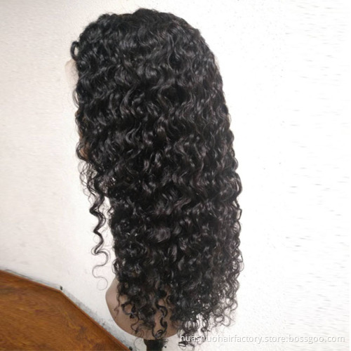 Factory Price 100% Virgin Unprocessed Malaysian 4*4 Water Wave Full Lace Closure Human Hair Wig